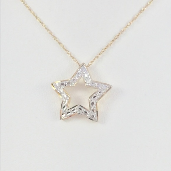 Jewelry - NWT 10kt YG star pendant and twisted cable chain